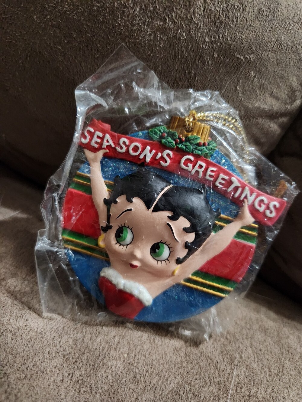Vintage Danbury Mint Betty Boop Christmas Ornament "Season's Greetings" Retired